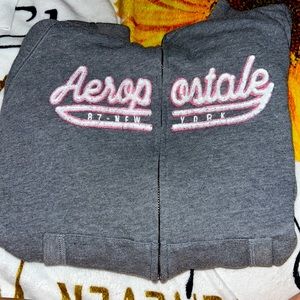 aero grey zip up
